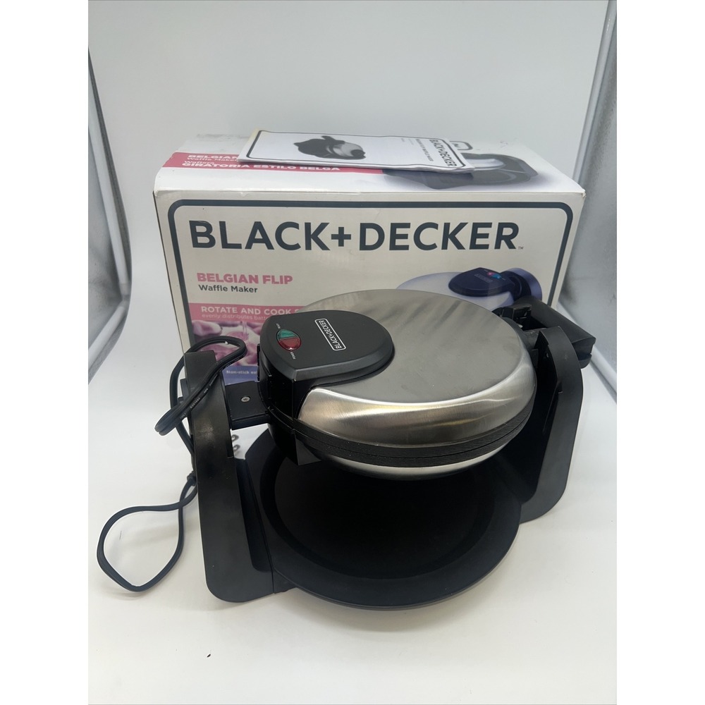 BLACK+DECKER , Flip Waffle Maker, Silver WM1404S